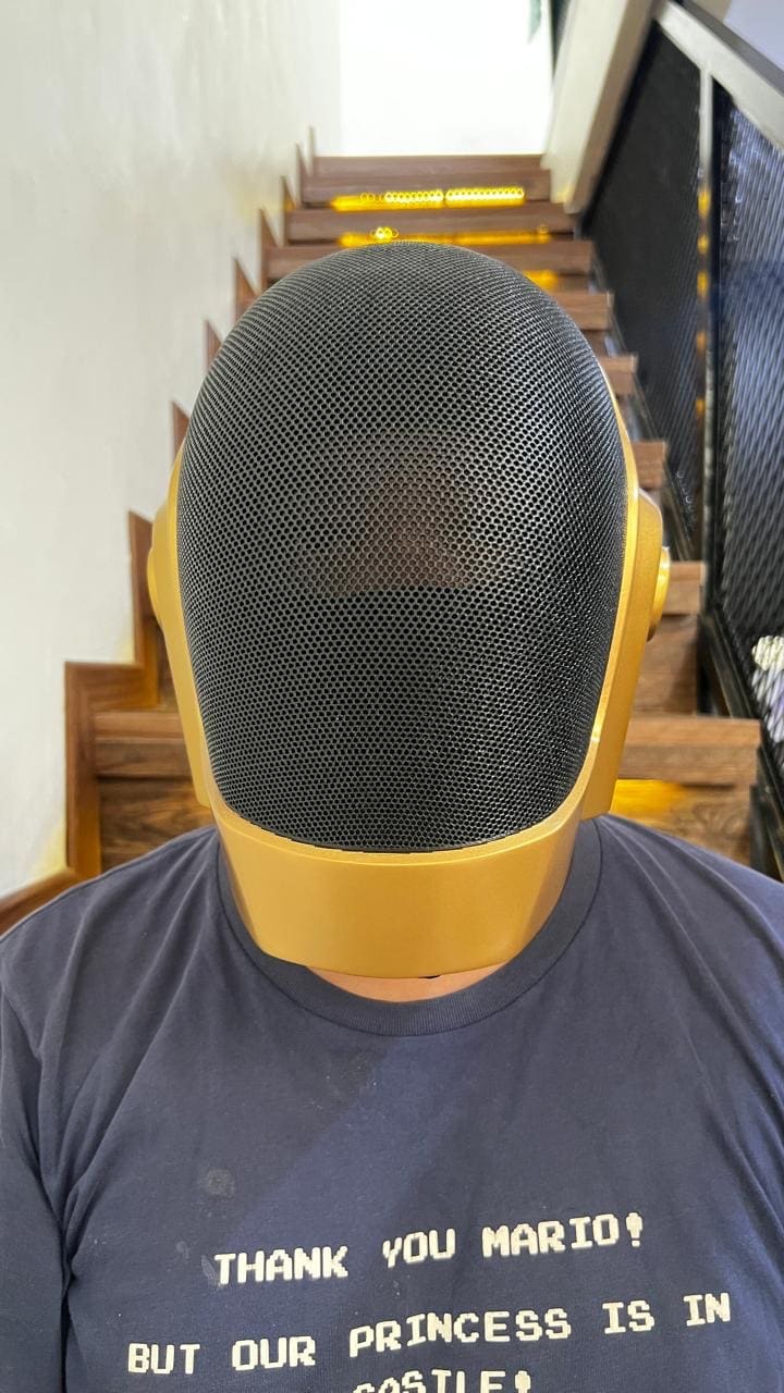 #DP88 Gold Daft Punk Helmet